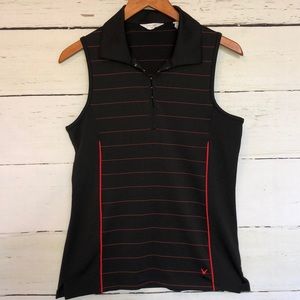 Women’s Callaway collared golf sleeveless shirt.